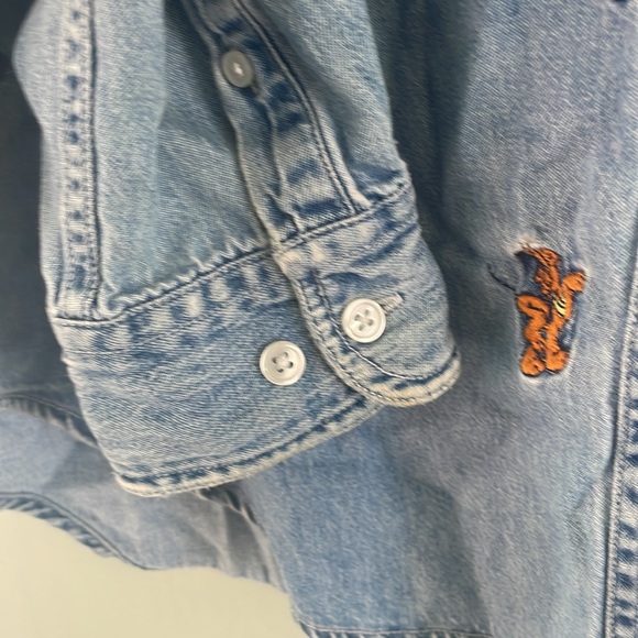 Vintage The Disney Store Mickey Mouse Minnie Denim Button Down Shirt Size XXL - Picture 4 of 6